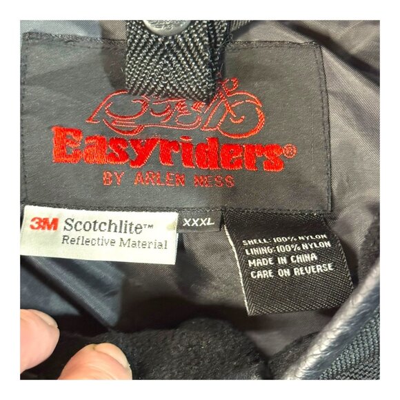 Harley-Davidson XXXL Black Motorcycle Jacket Reflective Easyriders Arlen Ness - Picture 4 of 7